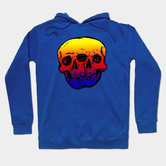 Conjoined Skulls - Rainbow Hoodie by ArtGuyDesigns